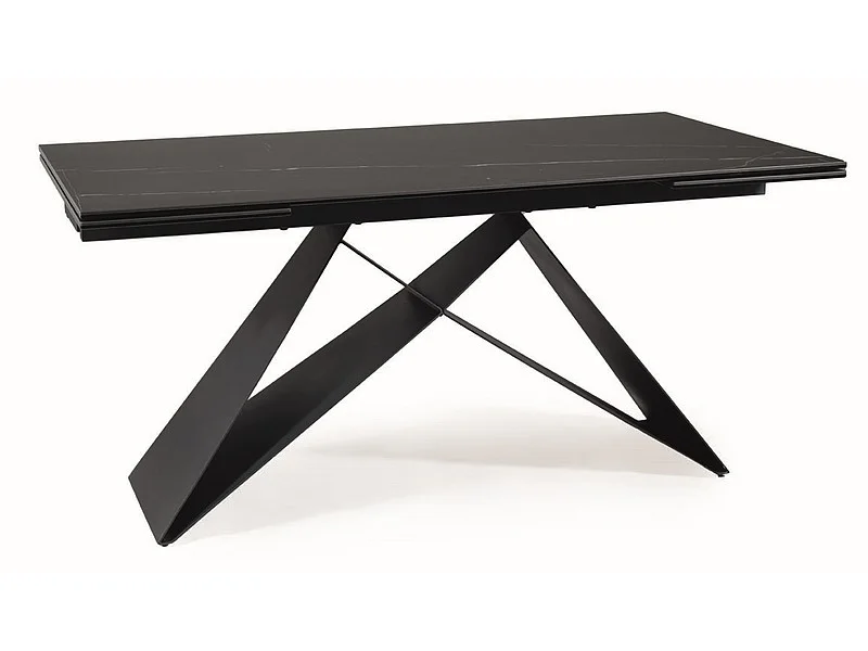 Стол обеденный SIGNAL WESTIN Ceramic Sahara Noir черный/черный мат 160-240/90