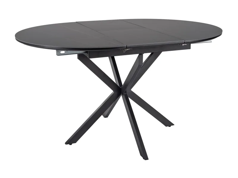 Стол обеденный SIGNAL GASTON Ceramic черный/черный 100-135/100