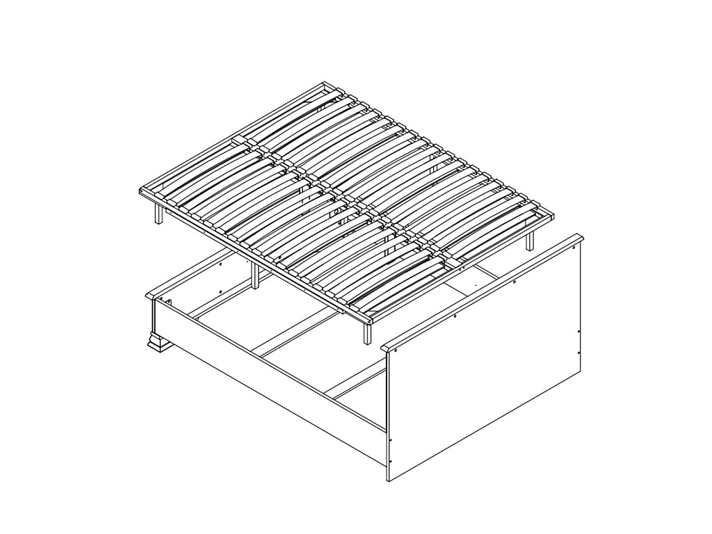 Кровать с мягким элементом c металлическим основанием  Dalia LOZ160х200