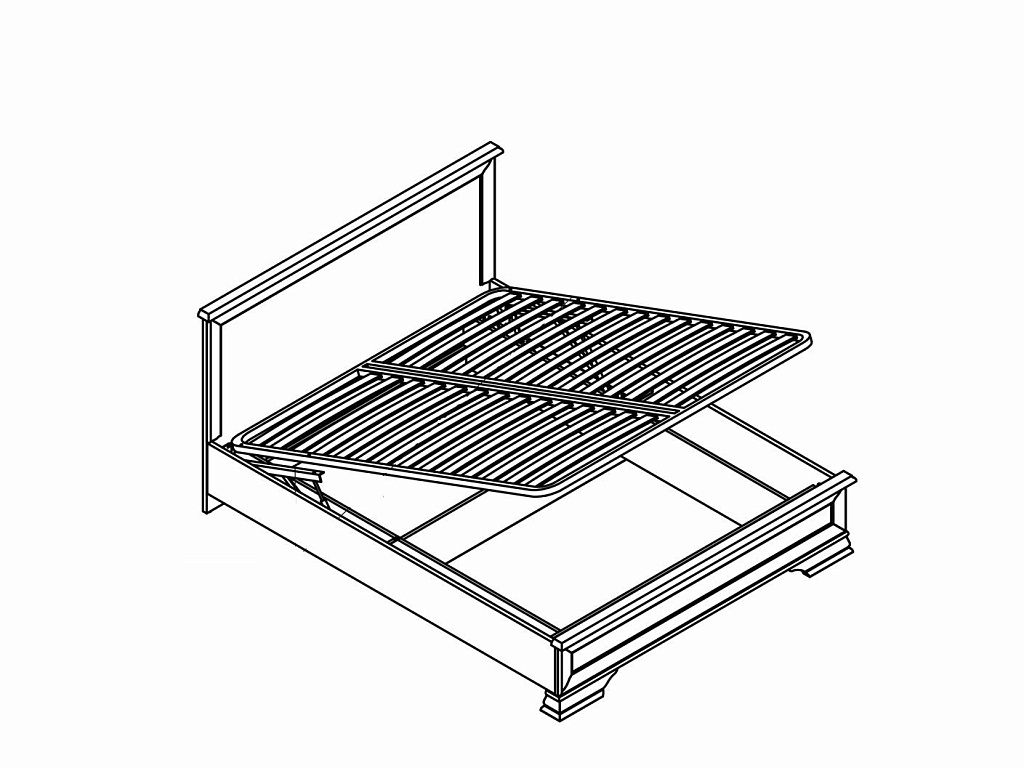 Кровать c подъёмным механизмом с мягким элементом  Dalia LOZ160х200