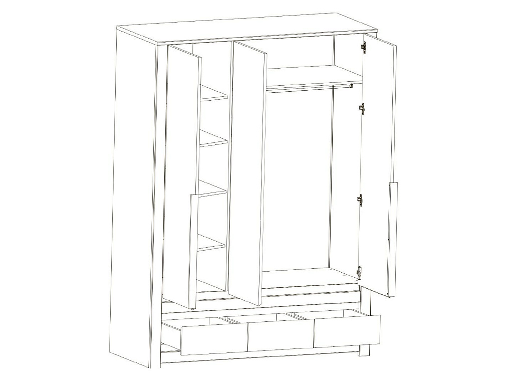 Шкаф  Kada SZF3D3S